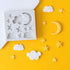 1Pc Star Moon Clouds Shaped Silicone Fondant Molds, Candy Chocolate Molds for DIY Cake Fondant Cookie Cloud Fondant Mold Moon For Candy Baking Sug...