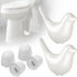 Toilet Bolt Caps, Include 2Packs Ceramic White Birds Toilet Bolt Covers & 4Packs Universal Toilet Bolt Caps, Cute Bathroom Decorative Toilet Floor...