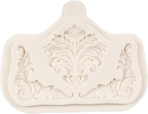 Baroque Fondant Molds Scroll Border Lace Silicone Molds Relief Flower Mold for Cake Decoration Cupcake Topper Chocolate Candy Polymer Clay Gum Pas...