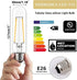 5 Inch T10 Tubular LED Light Bulbs,4000K Daylight Vintage E26 Edison Bulbs Dimmable,4W Equal 40 watt,400LM,UL-Certified Antique Glass Filament Bul...