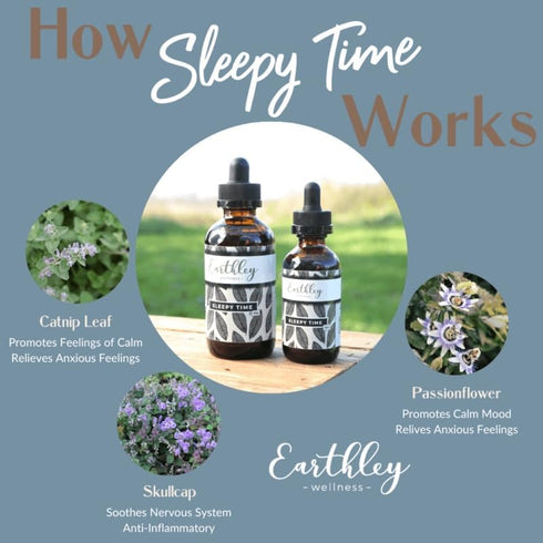 Earthley Wellness Sleepy Time, Natural Herbal Sleep Support for Adults and Kids, Calming Extract for Relaxation and Restful Nights, Alcohol-Free, ...