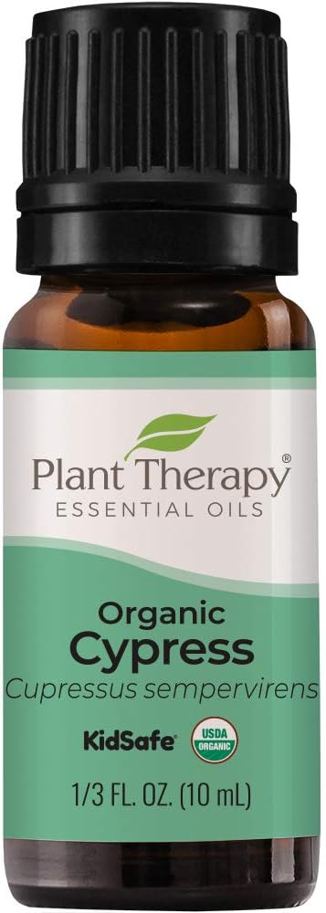 Plant Therapy Organic Cypress Essential Oil 10 mL (1/3 oz) 100% Pure, Undiluted, Therapeutic Grade...