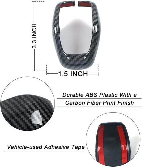 Gear Shift Knob Cover for 2020 2021 2022 2023 2024 Toyota Highlander/RAV4/2022 2023 Harrier Venza Interior Accessories Protector, ABS Carbon Fiber...