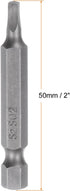2pcs SQ2 Square Screwdriver Bit 1/4" Hex Shank 2" Length Magnetic Security Screw Driver Power Tool...