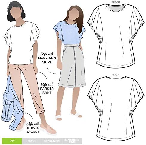 Style Arc Sewing Pattern - Posie Knit Top (Sizes 10-22)...