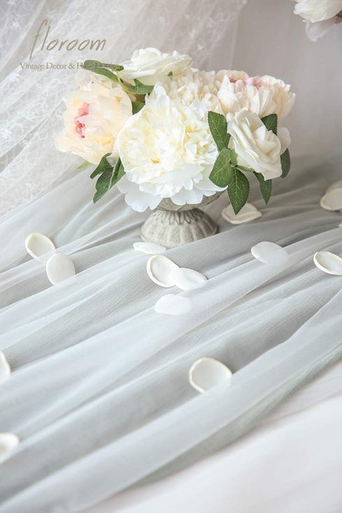 Floroom 300pcs Rose Petals Ivory Faux Silk Flower Petals for Wedding Flower Girl Basket White Aisle Scatter Dinner Table Centerpieces Party Confet...