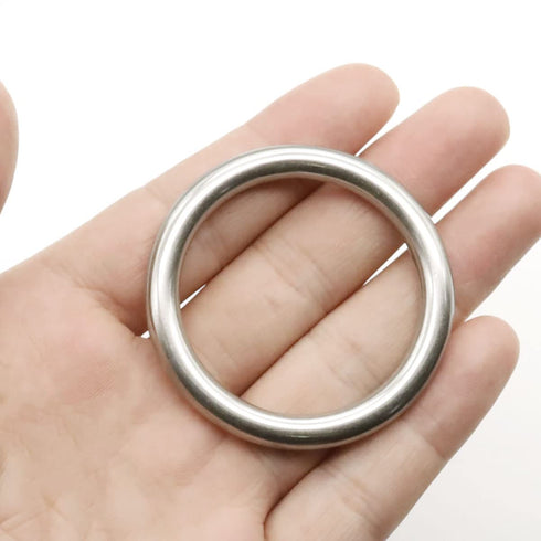 5PCS Stainless Steel O-Rings 6mm Thickness Heavy Duty Welded Metal Rings for Hanging Flower Basket Crafts, Hardware Accessories (40mm ID)...
