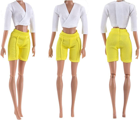 E-TING 3 Sets Handmade Yoga Clothes Gym Running Fitness Sportswear for 11.5inches Girl Doll...