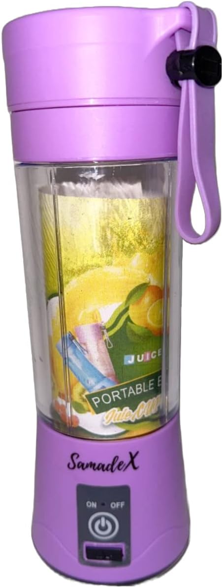 Portable Hand Held Blender for Shakes and Smoothies, Personal Blender for Protein with USB Rechargeable, 6-Point Stainless Steel Blades, 13oz Trav...