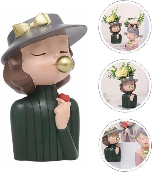 Beautiful Girl More Fleshy Flowerpot Than Heart Gesture Living Room Desk Ornaments Cactus Gifts (Finger Heart)...
