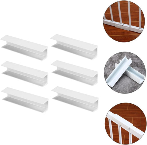 12 Pcs Safety Door Reinforcement Slot Baby Gate Reinforcement Stair Reinforcement Downstair Parts Tools for Kids Fence Reinforcement Groove Child ...