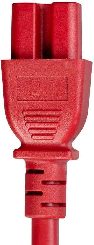 Monoprice Heavy Duty Power Cable - IEC 60320 C14 to IEC 60320 C15, 15 Amp, 1875 Watt, SJT, 125 Volt, 14AWG, 3 Feet, Red...