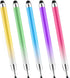 Universal 2 in 1 Stylus Pens for Touch Screens - Compatible with iPad, iPhone, Android, Microsoft Tablets, Phones, Surface - Pack of 5 in Blue, Gr...