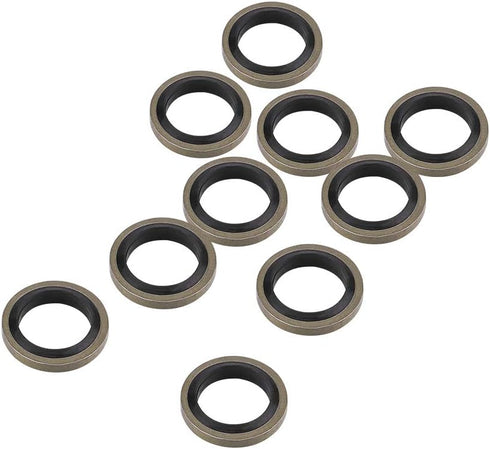 5Pcs Banjo Bolt Washer M10X1.0mm, Banjo Bolts And Fittings Iron Banjo Bolt Gasket Sealing Washer Kit for Brake Caliper Master Cylinder...