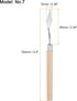 2pcs No.7 Palette Knives 10mm Width Stainless Steel Small Pointy Spatula Painting Pallet Knife with Wood Handle for Oil Acrylic Canvas Mixing Spre...
