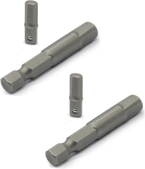 1/4 hex to 1/4 socket adapter,Hex to Square 1/4" Socket Bit Adapter,Power Tool Replacement Part Adapter Suitable for Drill Driver Socket Driver El...