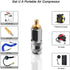 1Pack Tire Inflator Electric Portable Air Compressor Adapter,Schrader Valve to 3 in 1 Quick Connector Coupler, Covert Your Air Pump to Pneumatic T...
