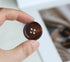 40PCS 1 inch (25mm) Suit 4-Hole Buttons Overcoat Resin Dark Brown Buttons Crafts DIY Projects...