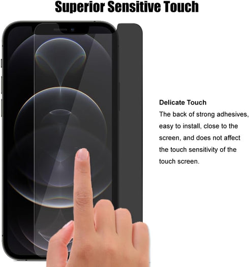 3 Pack Privacy Screen Protector For iPhone 12 Pro Max (6.7") Anti Spy Private Tempered Glass...