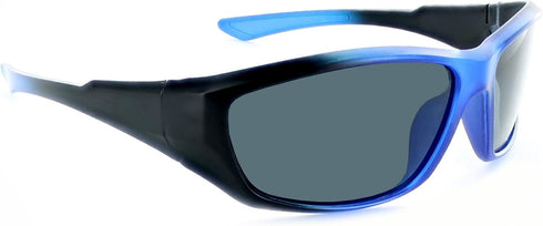 Optic Nerve - 2022 Premium & Affordable Polarized Sport Sunglasses for Boys, Cowlick Edition with Black/Blue Frame/Smoke Lens...