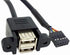 ANRANK 50cm Dual USB 2.0 Type A Female to Motherboard 9Pin Header Cable Adapter with Screw Panel for Computer, Tablet, Printer, Barcode Scanner, C...