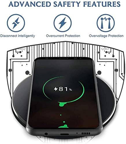 15W Wireless Charger Fast Charging Pad Slim Quick Charge Compatible with LG Velvet 5G, V30, G6 Phones...