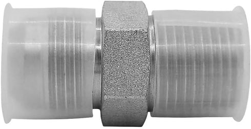 (2-PACK) 2404-10-08 Hydraulic Hose Adapter Fitting 5/8" Male JIC 37° Flare (7/8"-14UNF) × 1/2" Male (1/2"-14NPTF) SAE Straight Pipe Joints Tube Co...
