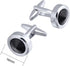 Round Diamond Cutting Crystal Men Cufflinks and Tie Clip Set Regular Necktie Tie Pin Cuff Links for Wedding Business Shirt Tie...