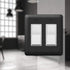 Amerelle 935RRBK Devon Wallplate, 2 Rocker, Steel, Black, 1-Pack...