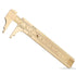 Brass Pocket Caliper with Double Scale Sliding Gauge Bead Measuring Tool Millimeter Gauge Mini Brass Vernier Caliper Brass Ruler, Gold Ruler for M...