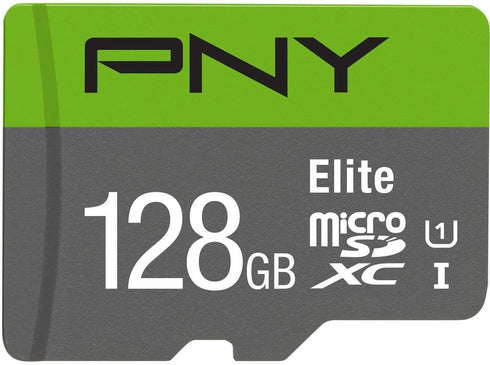 PNY 128GB Elite Class 10 U1 microSDXC Flash Memory Card - 100MB/s, Class 10, U1, Full HD, UHS-I, Micro SD...