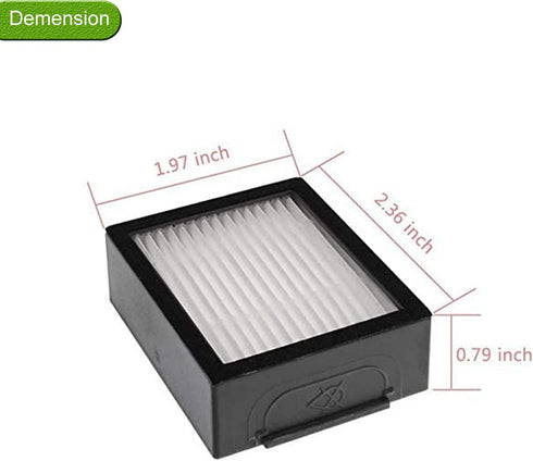 Fuyoda 6 Pack Upright Filters Replacement Compatible with irobot Roomba E&I Series E5(5150) E6(6198) i3(3150) i3+(3550) i4(4150) i4+ i6 i6+(6550) ...