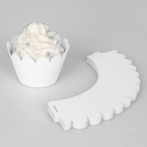 KPOSIYA Set of 100 Artistic Bake Cake Cups Filigree Little Vine Lace Laser Cut Cupcake Wrapper Liner Baking Cup Muffin CaseTrays for Wedding Birth...