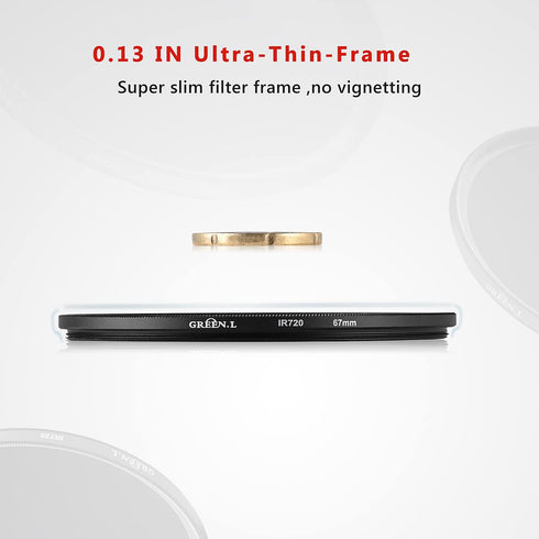37mm Infrared Filter, 37mm IR 720nm (R72) Filter for Camera Lens...