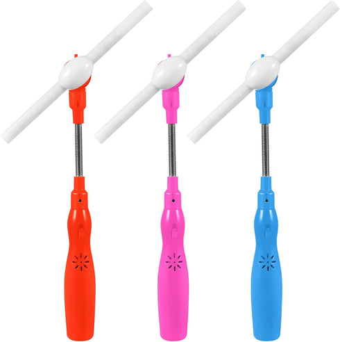 Toyvian 3 Pcs Kids Glow Wands Light Up Windmill Toy Led Hand Fan Pinwheels for Kids, Fan Toy with Music, Light Up Swivel Light Wand Party Favor, 2...