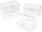 ISKYBOB 6 Packs Rectangle Small Clear Plastic Storage Containers Box Case with Hinged Lid Crafts Organizer for Crayons, Bobby Pin, Beads(3.4 x 2.2...
