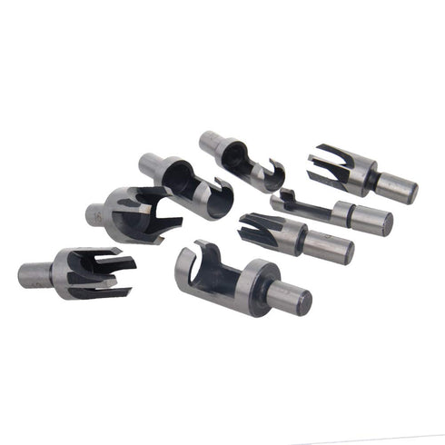 Utoolmart 8pcs Wood Plug Cutter Drills Bit Set 1/4” 3/8” 1/2” 5/8” Barrel Cork Tenon Hole Saw Cutting Tools for Woodworking, High Carbon Steel...