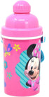 GRANSHOP Disney Classic Minnie Carrying Strap One Touch Water Bottles with Reusable Built in Straw - Safe Approved BPA Free, Easy to Clean (Minnie...