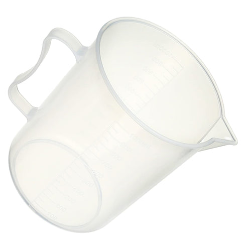 Othmro Measuring Cup 1000ml pp Plastic Graduated Beaker Clear with Handle for Lab Kitchen Liquids 1pcs...