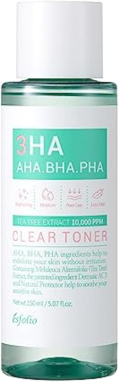 esfolio 3HA Clear Toner 5.07 Fl oz - Sensitive , Dead Skin Care, Skin Calming...