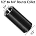 1/4 Inch Shank Bowl and Tray Template Router Bit Set Carbide Round Nose Groove Router Bit Set with Ball Bearing Dish Carving Router Bit Woodworkin...
