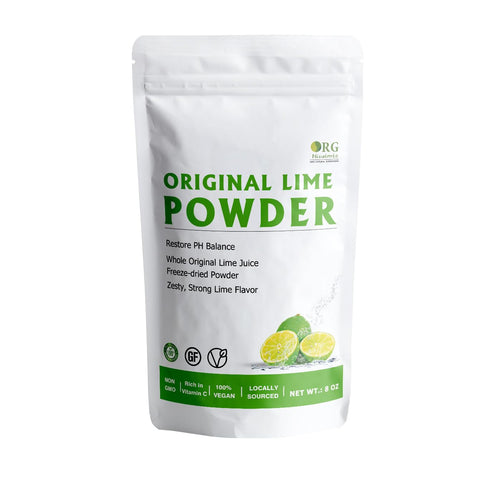 Orgnisulmte Lime Juice Powder, 8 Oz, Fresh Lime Juice Freeze Dried Powder Filler Free, Rich in Natural Vitamin C, Great Flavor for Soda, Baking an...