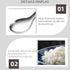 Kichvoe Rice Scooper 3pcs Rice Paddle Spoon Stainless Steel Rice Scoop Metal Serving Spoon Cooking Utensil Rice Servers Soup Ladle Oil Skimmer Spo...