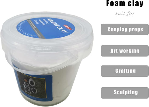 Air Dry Modeling Clay Moldable Cosplay Foam Clay,Soft Lightweight Air Clay for Adults Art Craft Projects...