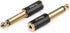 Disino 1/4" Mono to 1/8" Stereo Adapter, New Upgrade Gold-Plated 6.35mm TS Male Jack to 3.5mm TRS Female Stereo Adapter for Headphone, Amp Adapte,...