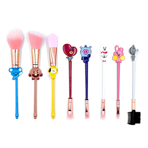 Makeup Brush Set w/Pouch Cosmetic Brushes With Sailor Moon Gems(KS-BTS)...