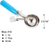 Portion Scoop - #16 (2 oz) - Disher, Cookie Scoop, Food Scoop - Portion Control - 18/8 Stainless Steel, Blue Handle...