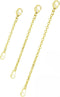 Gold Necklace Extenders Delicate 1",2",3" Inches Necklace Extension Chain Set for Necklaces Chokers Bracelets Anklets,2mm Width Chain Extender wit...