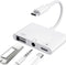 USB C to USB Adapter for MacBook, 3-in-1 USB C to USB-A OTG Splitter with 3.5mm Audio Jack and PD Fast Charging Port Compatible with iPhone 15, iP...