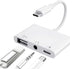 USB C to USB Adapter for MacBook, 3-in-1 USB C to USB-A OTG Splitter with 3.5mm Audio Jack and PD Fast Charging Port Compatible with iPhone 15, iP...